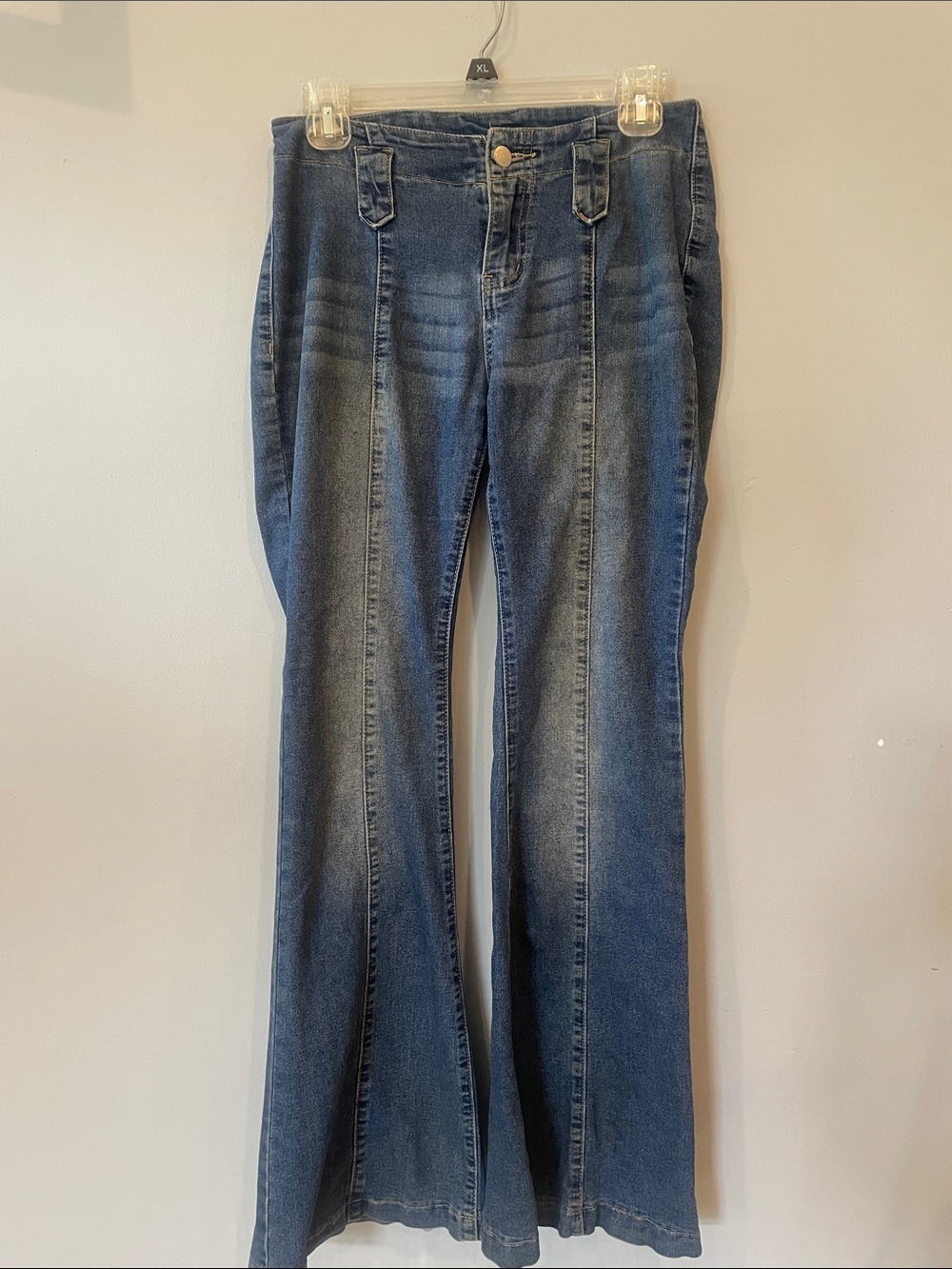 Women’s Blue Flared Jeans retro boho look